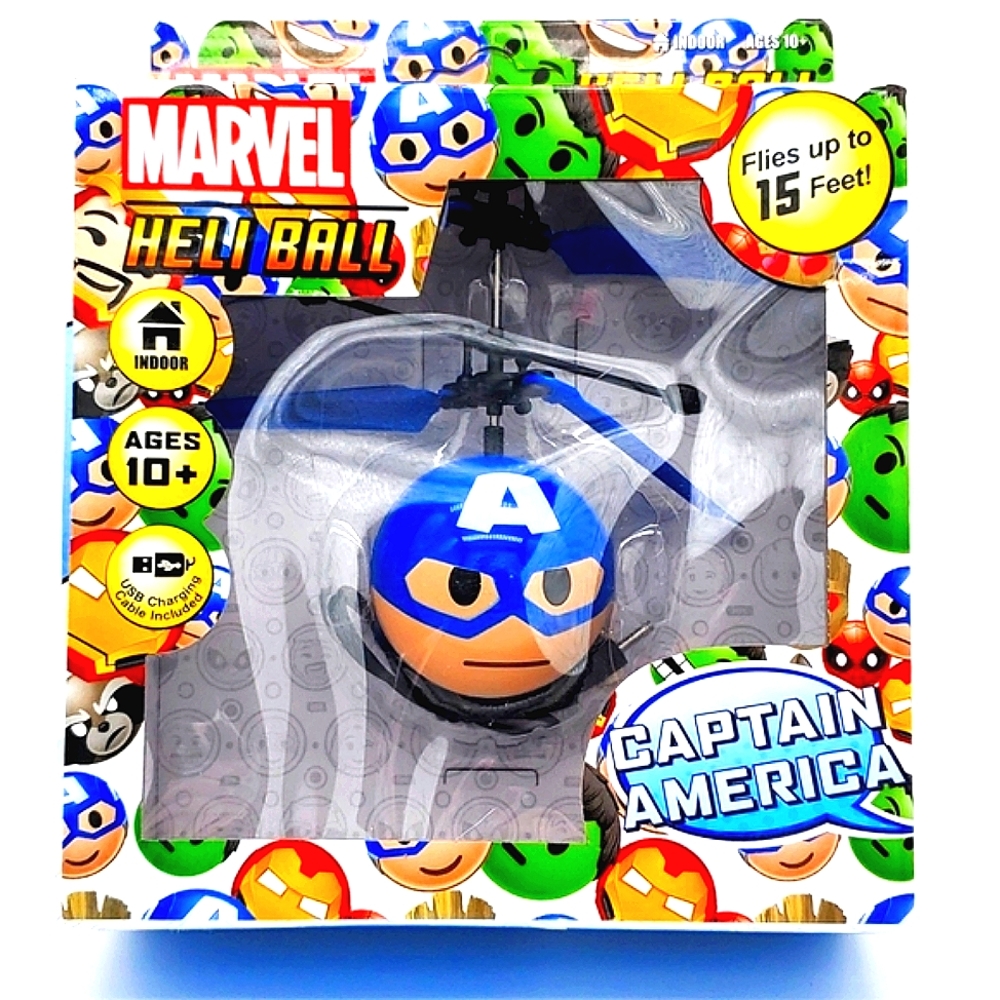 NIB Licensed Marvel Captain America Levitating UFO Heli Ball